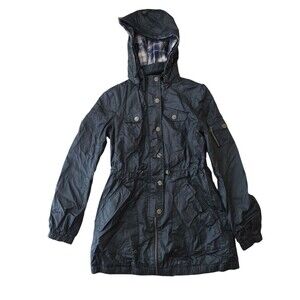 BNCI by Blanc Noir Women’s Black Hooded Jacket Size S Pre-Owned‎ Minor Stains